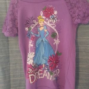 Disney princess girls short sleeve shirt size7/8